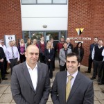 John Boughton and Neal Stephens outside Willmott Dixon's New Offices